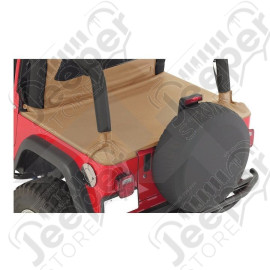 Couverture de plateau de chargement "Duster", sans support (en remplacement de hard-top) Couleurs: Spice, Jeep Wrangler TJ (sans pouvoir garder l'armature de la bâche dessous) 