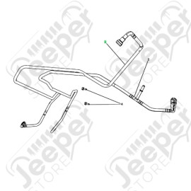 Tuyau de filtre à gazoil 2.8L CRD - Jeep Wrangler JK - Pièce n°1 sur image - 52126224AB / 52126224AC