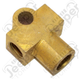 Raccord en T pour tube rigide sur pont avant ou arrière pour Jeep Willys MB, CJ2A, CJ3A, CJ3B, CJ5, M38, M38-A1, CJ6, C101, C104, CJ7, FC150, FC170, Willys Pickup - JO637432 / WO637432