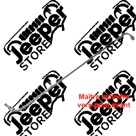 Tube rigide frein (conduite maître cylindre pont avant) Jeep Willys MB, GPW, M38, M38-A1, M201, CJ2A