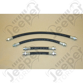 Kit de 4 flexibles de frein (3 avant et 1 arrière) pour Jeep MB, M38, M38-A1, CJ2A, CJ3A