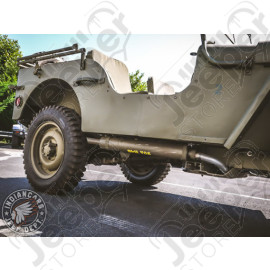 Tube d'échappement avec silencieux pour Jeep MB et CJ2A
