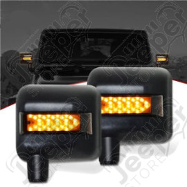 Kit de 2 coques de rétroviseurs avec clignotants LED incorporés pour Jeep Wrangler JK