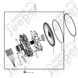 Pompe à huile complète pour boite automatique 5 vitesses (545RFE) 2.8L CRD (177ch. Moteur VM) - Jeep Wrangler JK