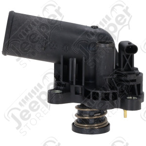 Boitier de thermostat avec thermostat pour 3.6L V6 essence Jeep Wrangler JL, Gladiator JT, Grand Cherokee WK2 - 1105.27 / 1107.27 / 4893926AF / 4893926 / SK121424 / 1009194 / 86269 / 9023113