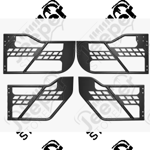 Kit de 4 demi portes tubulaires en acier sans rétroviseurs pour Jeep Wrangler JL Unlimited