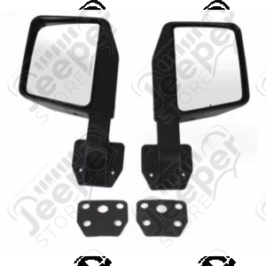 Kit de 2 rétroviseurs noir pour Jeep Wrangler JK, JL, Gladiator JT