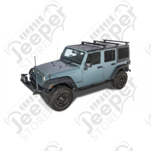 Galerie de toit Rhino-Rack complète (3 barres) pour Jeep Wrangler JK Unlimited (4 portes) 
