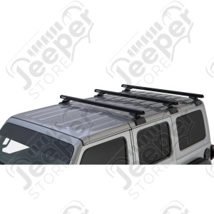 Kit galerie avec 3 barres de toit Rhino-Rack avec système Backbone pour Jeep Wrangler JL Unlimited (4 portes) - 1579.39RRBB / RHR-JB0882 / RHR-RJLB1 + RHR-QMHD05 x3 + RHR-RCL6 + RHR-RB1500B x3
