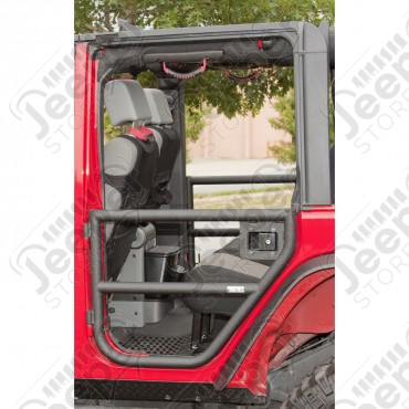 Kit demi portes arrière tubulaire acier (sans kit de sacoches) - Couleur : Black Denim - Jeep Wrangler JK Unlimited