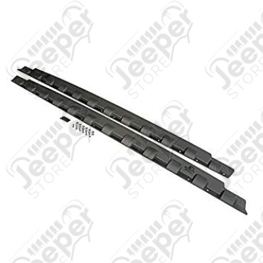 Kit de 2 protections de bas de caisse en polycarbonate noir Jeep Wrangler JK Unlimited (4 portes) 