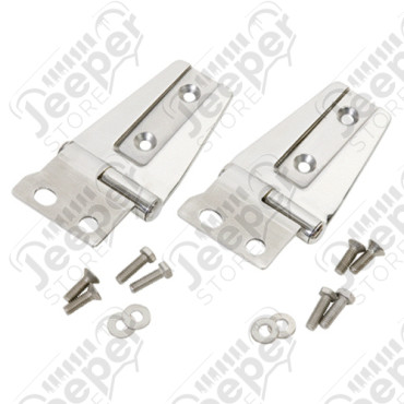 Kit charnières de capot acier inox Jeep Wrangler JK