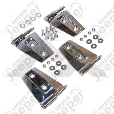 Kit de charnières de porte acier inox - Jeep Wrangler JK (2 portes) - RT34071 / 488476