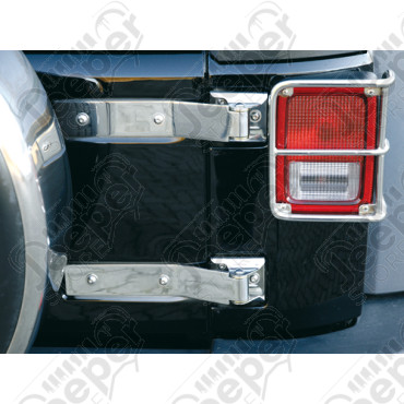 Kit charnières de ridelle de coffre acier inox Jeep Wrangler JK