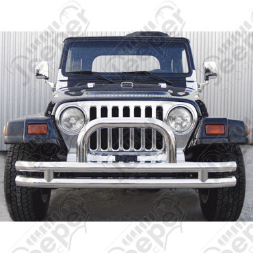 Pare chocs avant double tube acier inox "California" - Jeep Wrangler TJ - BJB44-FS / 11563.01