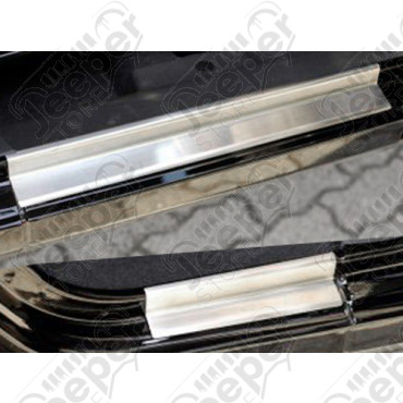 Kit de 4 protections de seuils de portes en acier inox pour Jeep Wrangler JK Unlimited