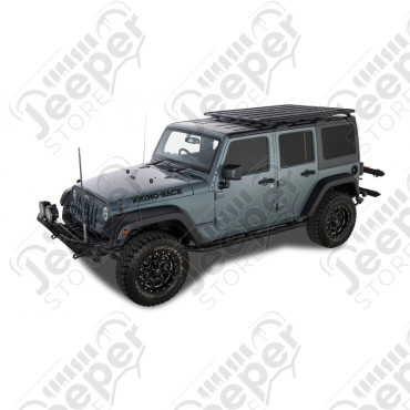 Galerie de toit Rhino-Rack BackBone avec plateau pour Jeep Wrangler JK Unlimited (4 portes) 