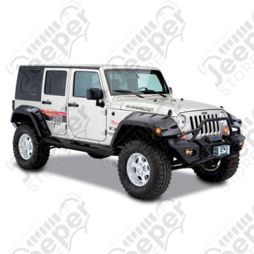 Kit d'élargisseurs d'ailes ARRIERE BUSHWACKER - Jeep Wrangler JK Unlimited (4 portes) - BSW1004402