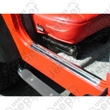 Kit protections de seuil de porte en acier / inox pour Jeep Wrangler TJ