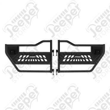 Kit demi portes arrière tubulaire en aluminium couleur noir - Jeep Wrangler JK Unlimited (4 portes) - 51811-35AR / 25009 / AR25009