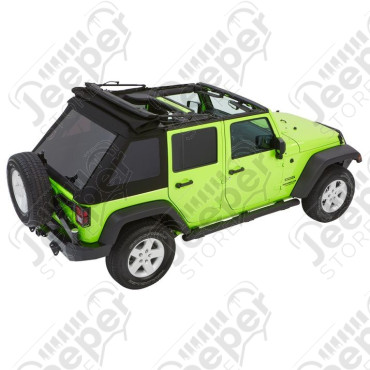 Bache Trektop Glide - Couleur : Black Diamond - Tissu : Vinyl - Jeep Wrangler JK Unlimited (4 portes)