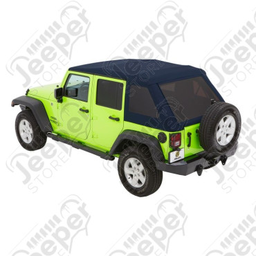 Bache Trektop Glide - Couleur : Navy Blue Twill (Bleu foncé) - Jeep Wrangler JK Unlimited (4 portes)