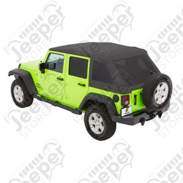 Bache Trektop Glide - Couleur : Granite Grey (Gris) - Tissu : Twill (triple épaisseur) - Jeep Wrangler JK Unlimited (4 portes)