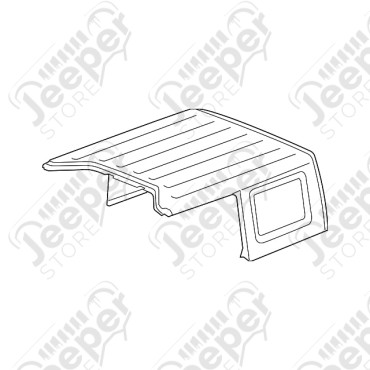 Hard Top origine MOPAR noir (non peint) - Jeep Wrangler JK Unlimited (4 portes) - 5KD46RXFAL