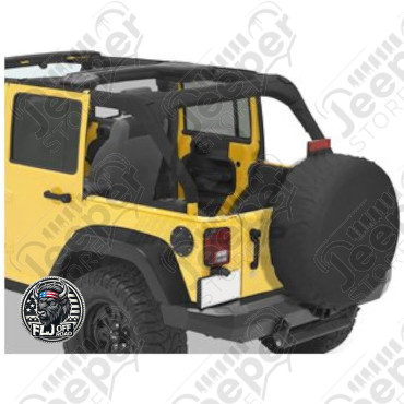 Kit housses arceaux de sécurité, couleur: noir Jeep Wrangler JK Unlimited (4 portes)