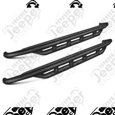 Kit de marches pieds acier noir pour Jeep Wrangler JK Unlimited, (4 portes) - 1534.39 / 11504.20 / 11504-20