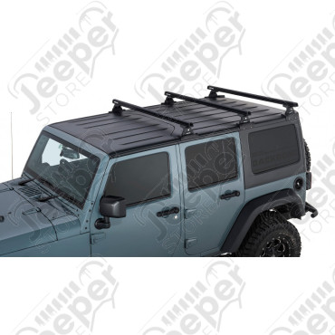 Galerie de toit Rhino-Rack complète (3 barres) pour Jeep Wrangler JK Unlimited (4 portes) 