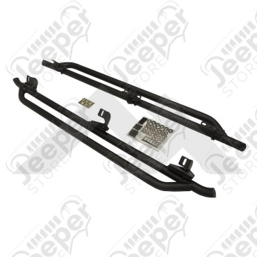 Kit marches pieds (renfort bas de caisse) en acier noir pour Jeep Wrangler JK Unlimited, 4 portes - 1534.36 / 11504.22 / RT20029