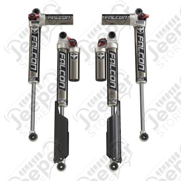 Kit de 4 amortisseurs Teraflex Falcon SP2 3.3 réglables (3 à 4.5" de réhausse) - Jeep Wrangler JK Unlimited (4 portes) - 03-02-33-400-253