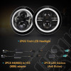 Kit 2 Phares LED 7’’ FLJ Offroad Classic7 – Homologués Europe – Jeep CJ (1976–1986), Wrangler TJ (1996–2006), JK (2007–2018) - E00615 / LTPZHL7 / RT28104 / NS1640R1RGB