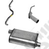 Silencieux d'échappement Dynomax à souder (version tout terrain) pour 2.8L CRD, 3.8L et 3.6L V6 Essence - Jeep Wrangler JK (2 et 4 portes)