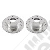 Kit de 2 disques de frein avant percés et ventilés pour Jeep Wrangler YJ, TJ, Cherokee XJ et Grand Cherokee ZJ, ZG - AR8722XPR / 780444PER / 18A409SD