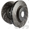 Kit de 2 disques de frein avant Sport EBC (rainurés, percés) Jeep Grand Cherokee WL, WK2