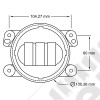 Feu antibrouillard à LED pour Jeep Wrangler JK - JW4046145J2BLSET