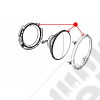 Phare rond 7'' et fixations sur calandre gauche pour Jeep Wrangler JK