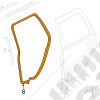 Joint d'étanchéité de porte arrière gauche pour Jeep Cherokee Liberty KJ