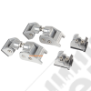 Kit d'attaches capot en aluminium grise Jeep Wrangler JL et Wrangler JL Unlimited