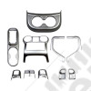 Kit enjoliveurs intérieur de tableau de bord (avec boite auto) (en plastique gris) pour Jeep Wrangler JK 2 portes