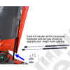Kit de 2 vérins pour capot moteur, Jeep Wrangler JK