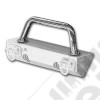 Barre tubulaire INOX pour pare chocs avant XHD (partie tubulaire) (avec OU sans support de treuil), Jeep Wrangler JK