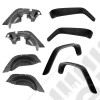 Kit élargisseurs d'aile Rugged Ridge All Terrain Jeep Wrangler JK Kit de 4 élargisseurs d'aile plate RR et les 4 intérieur d'ailes pour Jeep Wrangler JK