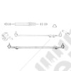 Barre d'accouplement de direction complète pour Jeep CJ7