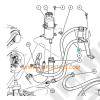 Kit de durites de direction assistée (pression et retour) 2.8L CRD Jeep Wrangler JK (n° 7 et 8 du schéma)