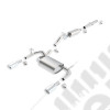 Ligne d'échappement inox BORLA double sortie (sans collecteur) moteurs 2.8L CRD et 3.6L V6 essence - Jeep Wrangler JK - 140460