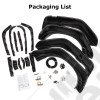 Kit de 4 élargisseurs d'ailes plates en plastique Jeep Wrangler JK