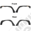 Kit de 4 élargisseurs d'ailes plates en plastique Jeep Wrangler JK